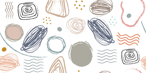 Abstract spots design elements seamless pattern