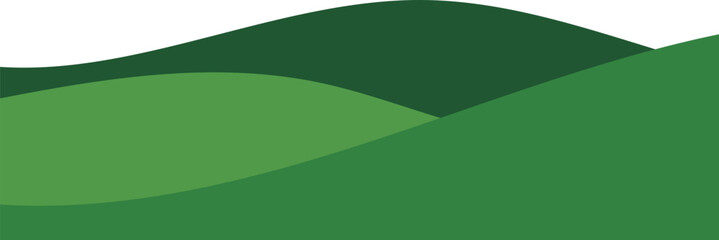 Green hills landscape vector illustration