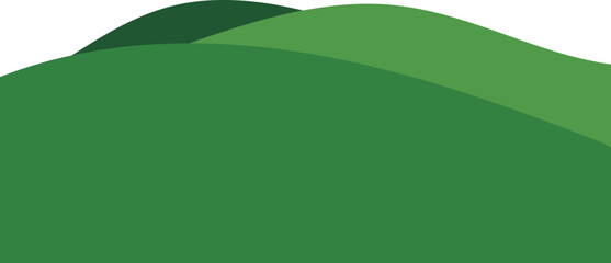 Green hills landscape vector illustration