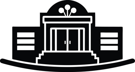 hotel lobby vector icon.