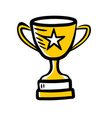 ​trophy vector illustration on white background