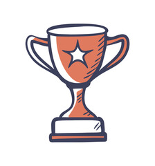 ​trophy vector illustration on white background