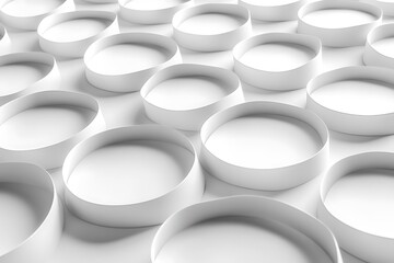 Minimalist Geometric Pattern Mockup with White Circular Shapes Arranged in Clean, Modern Design for Abstract Art and Branding Showcase

