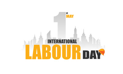 Fototapeta premium Happy International Labour Day background vector illustration