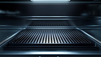 Realistic Photography of a Black Filter Hood in a Dark Environment with Enhanced Detail and Scale