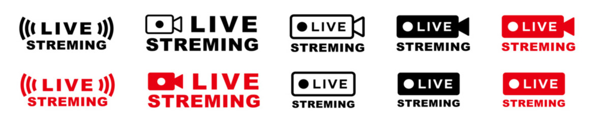 ライブ配信・ストリームアイコン livestreaming icon