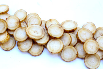 Fresh burdock roots or gobo roots