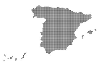 Dotted map of Spain Large