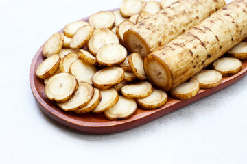 Fresh burdock roots or gobo roots
