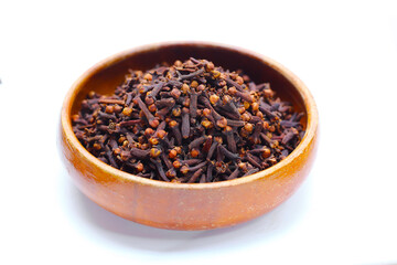 A spice of dried cloves, herbal medicine plant