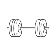 Barbell Weightlifting Equipment Illustration