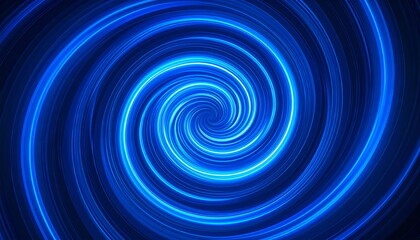 Abstract Blue Swirling Vortex Background Design Digital Art Graphic
