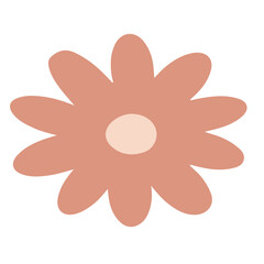 Hand-Drawn Boho Floral Elements for Design, Boho Bouquet with Dried Flowers and Neutral Colors, Rustic Bohemian Flowers in Soft Natural Tones