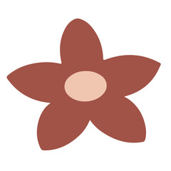 Hand-Drawn Boho Floral Elements for Design, Boho Bouquet with Dried Flowers and Neutral Colors, Rustic Bohemian Flowers in Soft Natural Tones