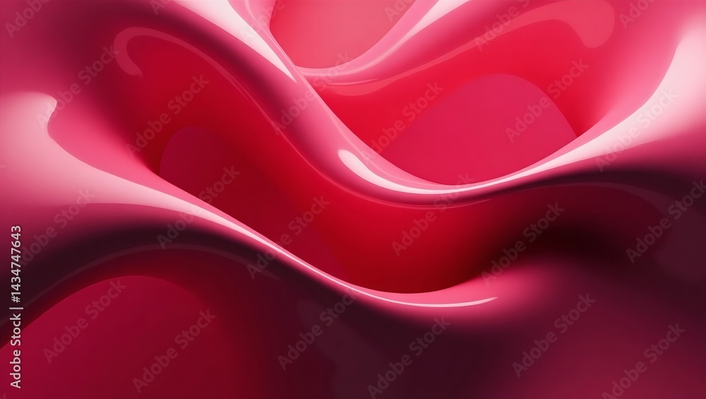 Poster Abstract swirl of vibrant red and pink, evoking a sense of depth and fluidity. The colors blend seamlessly, creating a mesmerizing visual experience