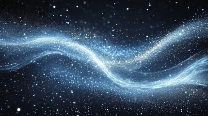Celestial Wave: A Digital Abstract of Serene Stardust