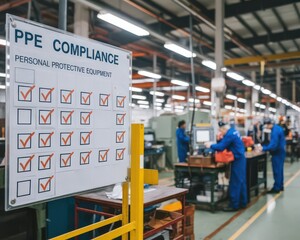 Personal Protective Equipment Compliance Checklist in a Factory Setting