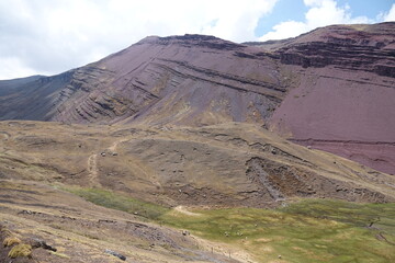 Green Valley and Red Mountains, Anantapata, Ausangate Trek, Peru