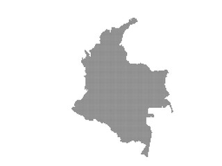 Dotted map of Colombia XL