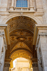 The Papal Basilica of Saint Peter in the Vatican, or simply Saint Peter's Basilica, is a church of the Italian High Renaissance located in Vatican City, an independent microstate enclaved within the c