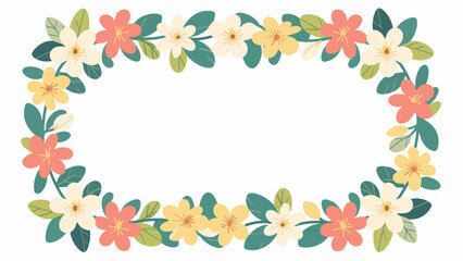 Michelia figo Pattern, flower vector pattern surrounds a border.