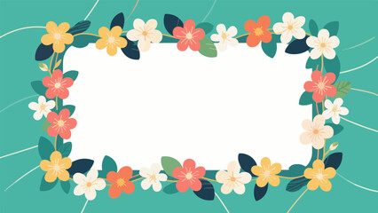 Michelia figo Pattern, flower vector pattern surrounds a border.