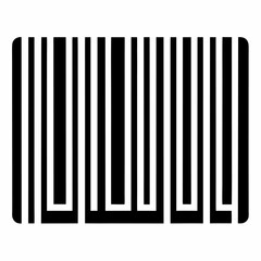 Barcode vector icon on white background.