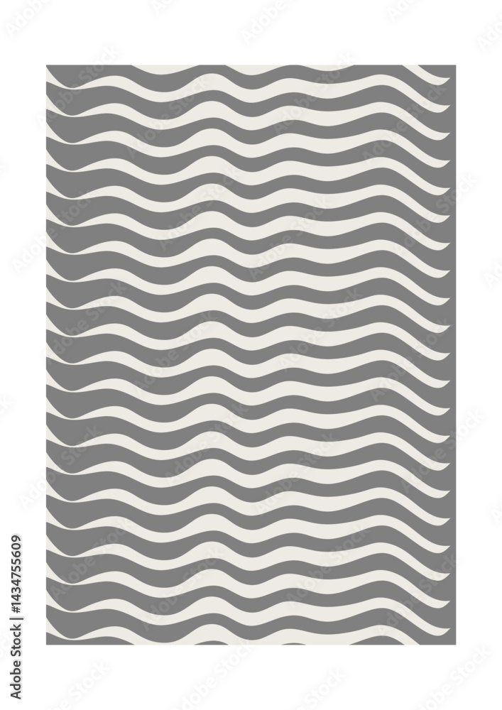 Poster abstract pattern of wavy horizontal lines in gray. abstract texture background in gray