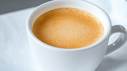 Fototapeta premium Aromatic espresso in a white cup