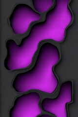 Obraz premium Intriguing layered background with dynamic purple openings and dark borders