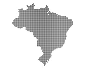 Obraz premium Dotted map of Brazil Large