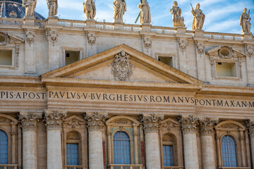 The Papal Basilica of Saint Peter in the Vatican, or simply Saint Peter's Basilica, is a church of the Italian High Renaissance located in Vatican City, an independent microstate enclaved within the c