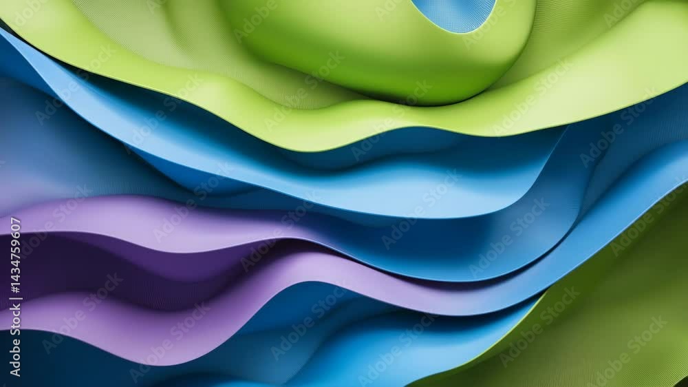 Poster abstract colorful waves design in smooth flowing patterns and textures