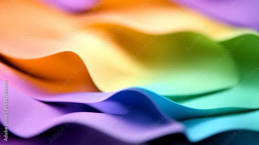 Poster colorful wave patterns in gradient undulating textures and shapes