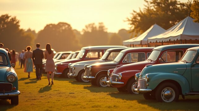 Fototapeta Antique Automobiles: A Vintage Car Enthusiast's Paradise
