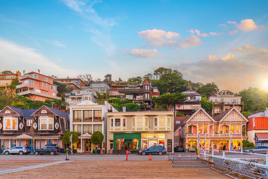 Sausalito resort town near San Francisco in North California, USA
