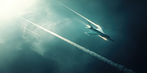 Fototapeta premium Teal abstract blurred background