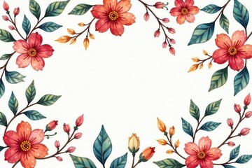 Obraz premium Delicate watercolor paisley floral pattern, soft pastel hues , subtle, pretty