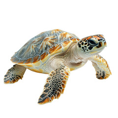 A sea turtle isolated on transparent background