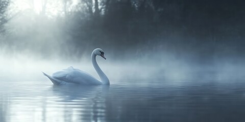 Obraz premium Misty tranquil scene background
