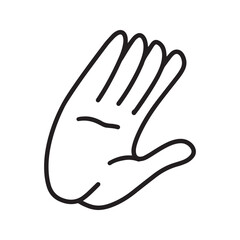 Set of hand drawn hand gestures. Human hands clapping ovation. on doodle style, vector illustration