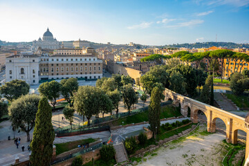 Ponte Sisto is a bridge in Rome's historic centre, spanning the river Tiber. It connects Via dei Pettinari in the Rione of Regola to Piazza Trilussa in Trastevere