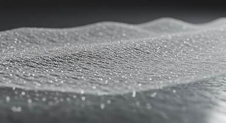 Abstract Metallic Mesh Surface with Subtle Waves and Sparkling Highlights