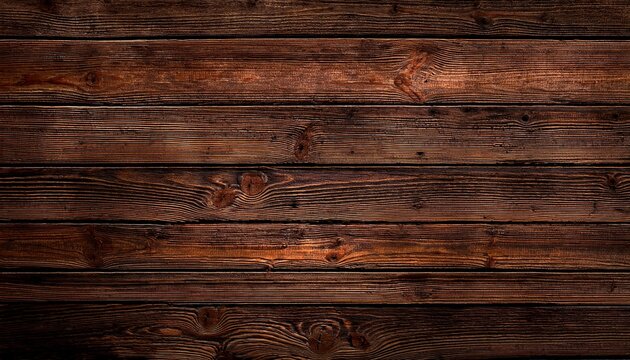 Old brown rustic dark grunge wooden timber wall or floor or table texture - wood background banner..