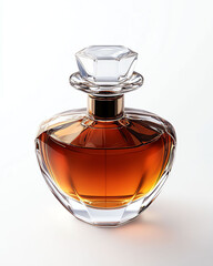 Luxury Perfume Bottle Elegant Amber Fragrance in Crystal Flacon