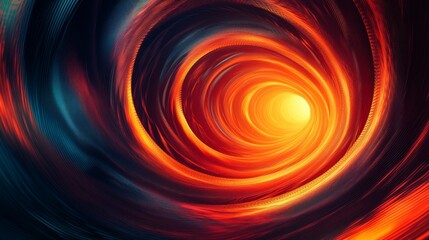 Fiery Vortex: A swirling spiral of intense orange and red hues, creating an hypnotic and abstract visual experience.