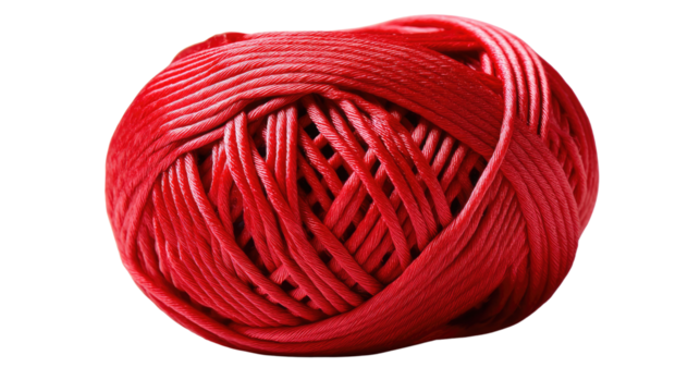 Red String: A captivating close-up captures a vibrant ball of red string, a symbol of connection and creativity. A versatile material for craft projects and design elements.