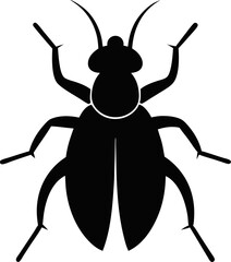 Bug vector icon with white background