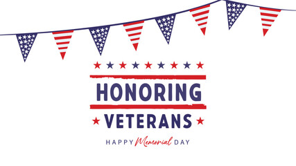 Honoring Veterans Memorial Day Vector Graphics Illustrations