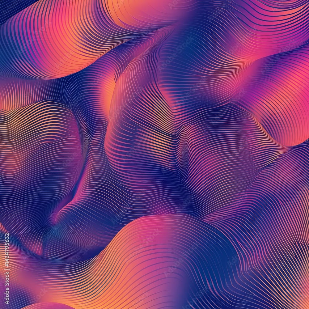 Poster abstract colorful wave background with swirling lines